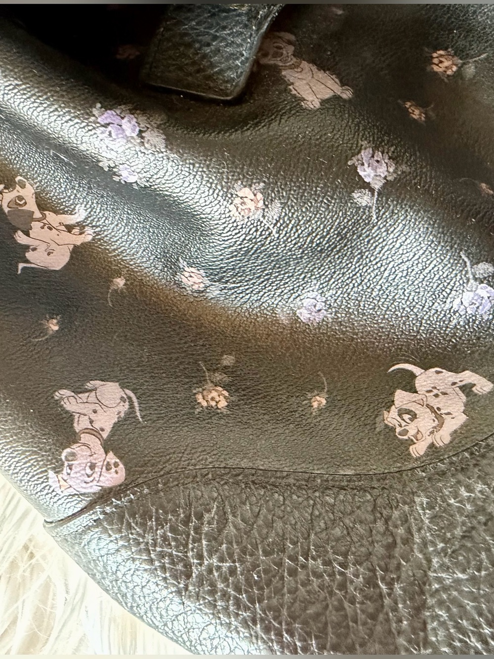 Coach x Disney 101 Dalmatians Black Pebbled Leather Backpack - Picture 4 of 6